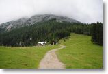 Edelweihtte mit Schneeberg im Nebel